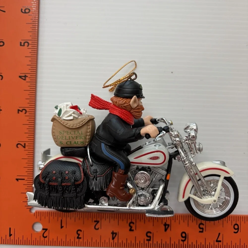2998 Harley Davidson Special Delivery Elf Christmas Ornament Motorcycle Santa